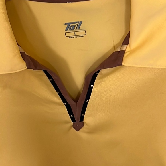 Tail Yellow Women Golf Shirt Size Large - Picture 2 of 5